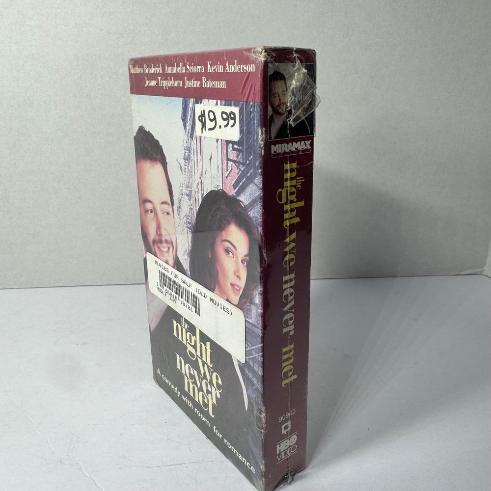 The Night We Never Met VHS 1993 Matthew Broderick Miramax HBO Video RomCom VTG‎